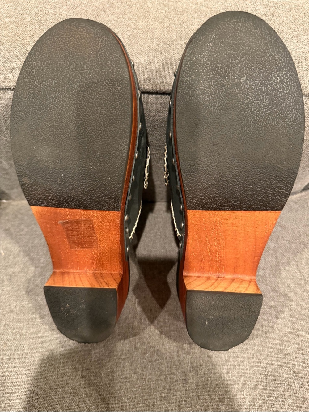 Free People Blanket Stitch Leather Clog size 9.5 - Picture 6 of 8